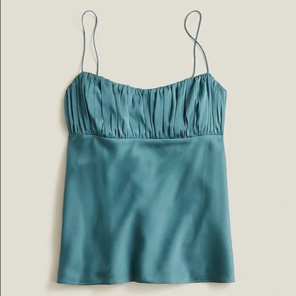 J.Crew Gathered Stretch Silk-blend Camisole - Size 20 (NWT)